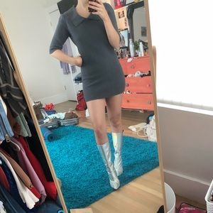 Marc Jacobs Gray Knit Mini Dress